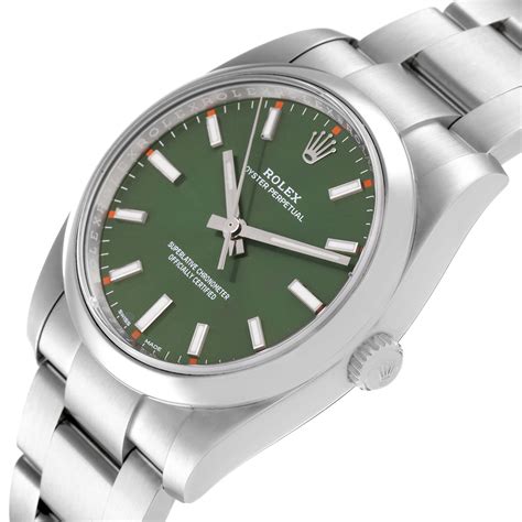 Rolex Oyster Perpetual Olive Green Dial 114200 Review